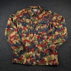 Swiss Military Alpenflage M70 TAZ 83 Camouflage Field Jacket Red Camo Men's L